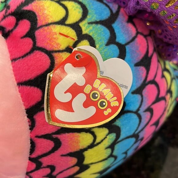 FLIPPY the Fish Beanie Boo Retired Beanbag Plush - New with Tags Vintage 1990s - Picture 7 of 12